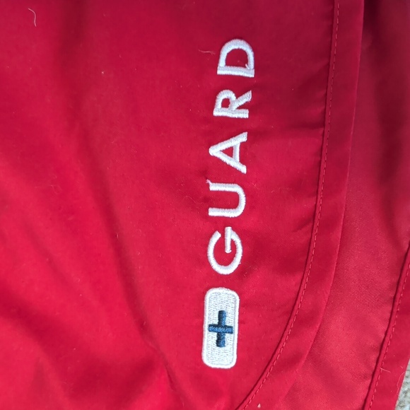 Speedo Red and Gray Women's Lifeguard Athletic Shorts - Picture 2 of 5